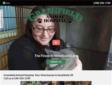 Tablet Screenshot of greenfieldanimalhospital.com